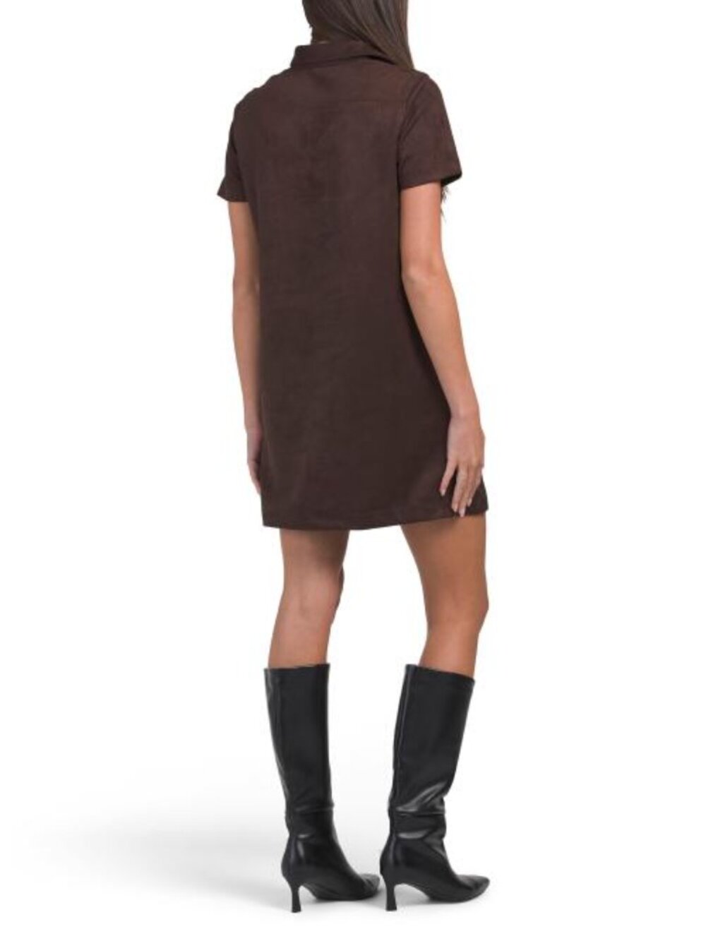 MAX STUDIO Short Sleeve Shirt Mini Dress - Picture 2 of 4